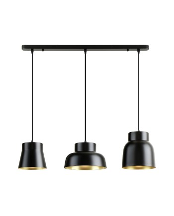 I3-VULCANO- LAMPARA 3L -NEGRO/ORO